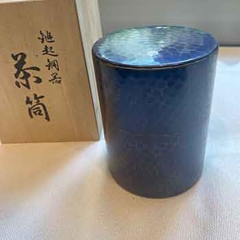 Amazon.co.jp: 玉川系越後の國燕 上彬 上杉堂 鎚起銅製 鋲打茶筒